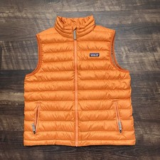 Patagonia 68222 Kids Orange Down Sweater Puffer Vest XXL 2XL 16-18