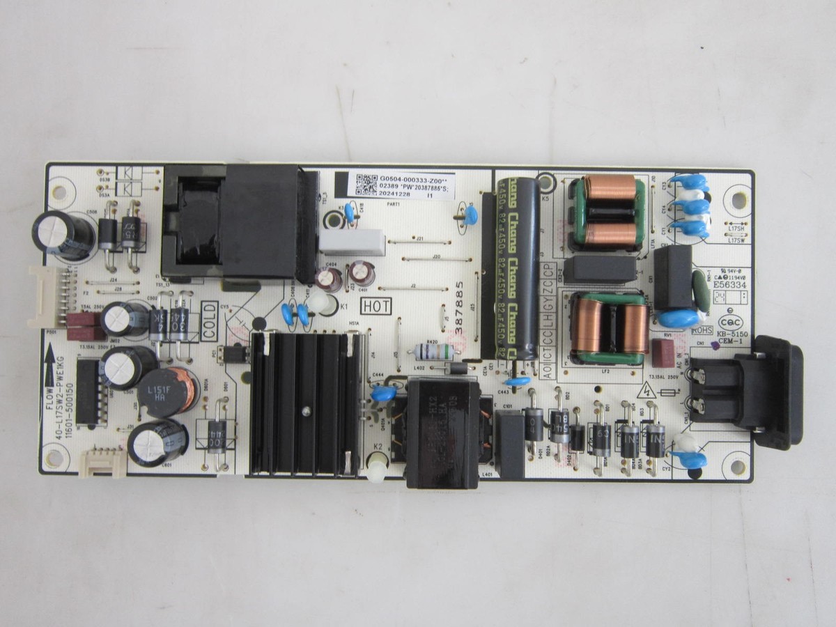 TCL 58S5F, 58S571F Power Board G0504-000333-Z00 (40-L17SW2-PWE1KG