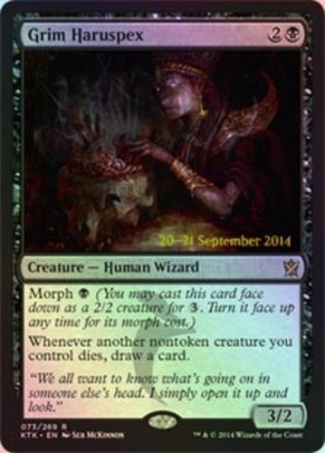 Pre-Release Promos Grim Haruspex - Foil - Prerelease Promo x1 Moderate Play, Eng
