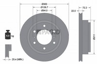 2X Pagid Bremsscheibe 54351NC FüR Mitsubishi Pajero 4 3 Canvas Top Van 2 Classic