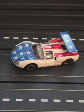 TYCO PRO HO SLOT CAR 2D CHAPARRAL STARS  STRIPES RED WHITE BLUE 1975 VINTAGE