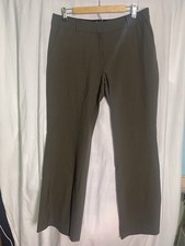 Anne Klein women s dark brown academia career straight leg pants size 10