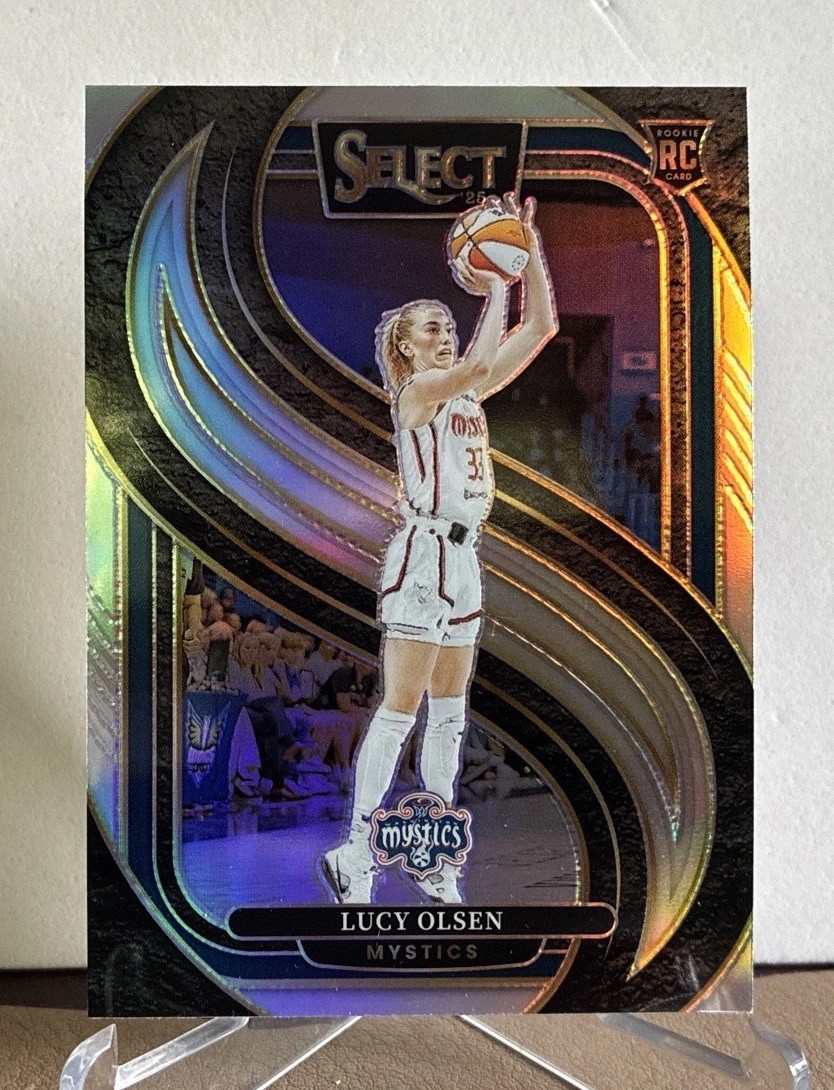 2025 Panini Select WNBA Lucy Olsen #147 Premier Level Silver Prizm RC Rookie