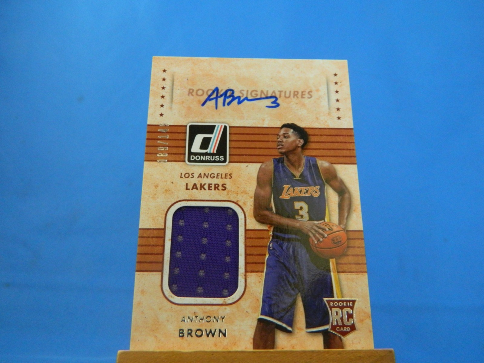 Anthony Brown Donruss 2015-15 RC Rookie Signature Jersey /149 Autograph Auto