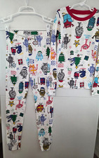 PJ Place Boy's sz 10 Merry Monsters Chritsmas Pajama Set NWT 29.95