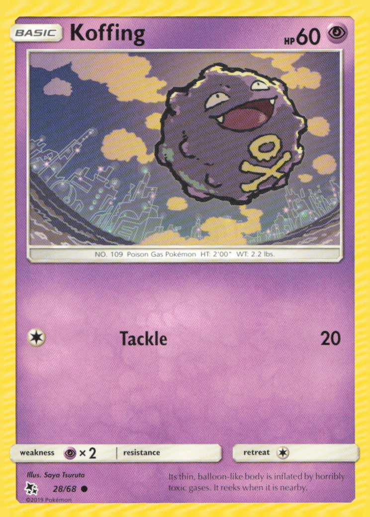 Koffing Common Hidden Fates 28/68 NM