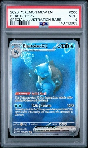 2023 Pokémon 151 (MEW EN) Blastoise ex #200/165 Special IR PSA 9 Mint