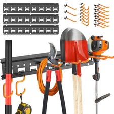 Garden Tool Organizer Wall Mount - Garage Storage and Organization Yard Tool ...