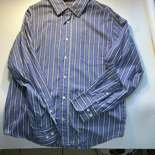 Route 66 Co.-Men  Size: Large-100 Cotton-LS-Shirt--Cornflower Blue Brown White