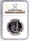 1957 PROOF FRANKLIN HALF DOLLAR NGC PF68 711001