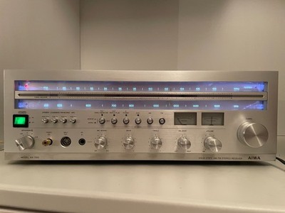 Vintage AIWA AX-7550 AM/FM Stereo Receiver Japan 1976 Silver Phono Rare Hi-Fi