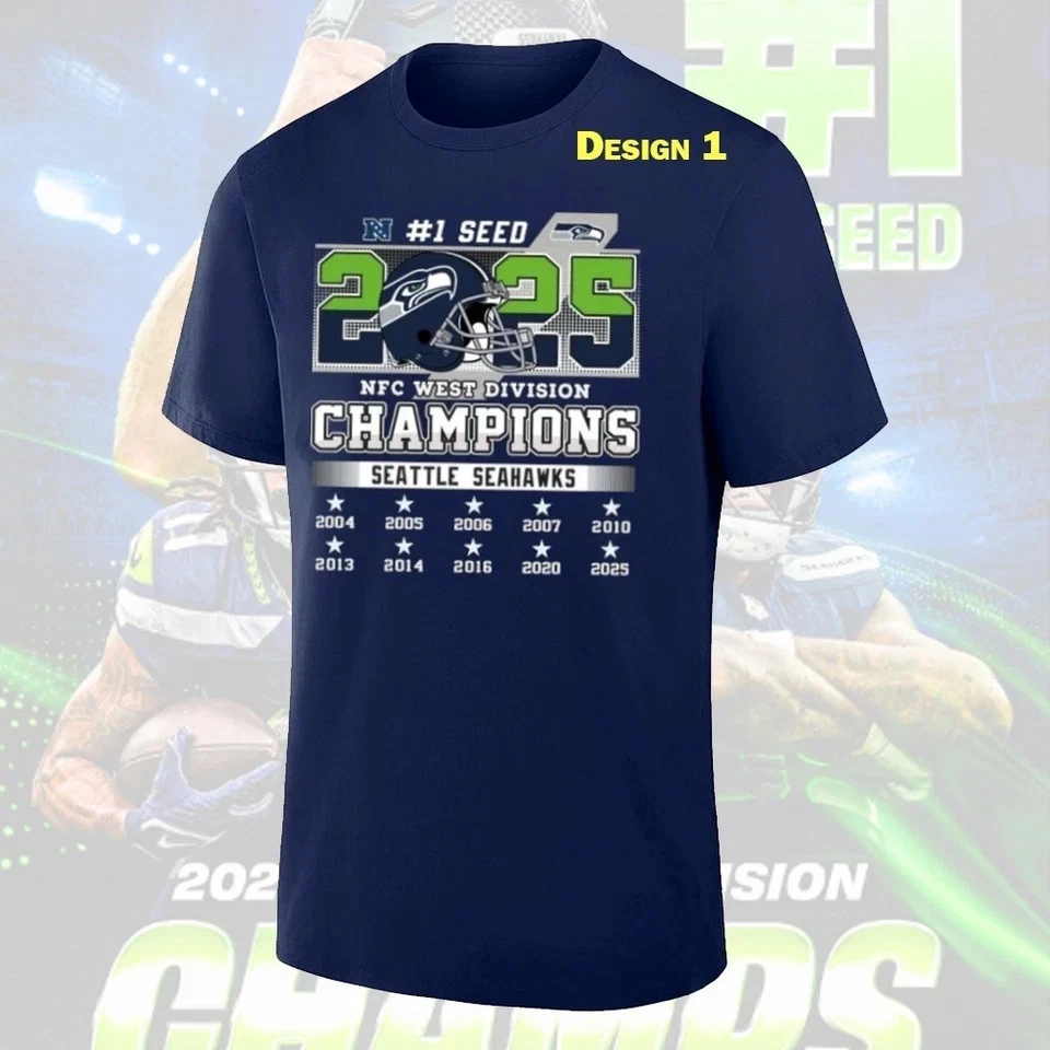 Seattle Seahawks NFC West Division Champions T-Shirt - Unisex