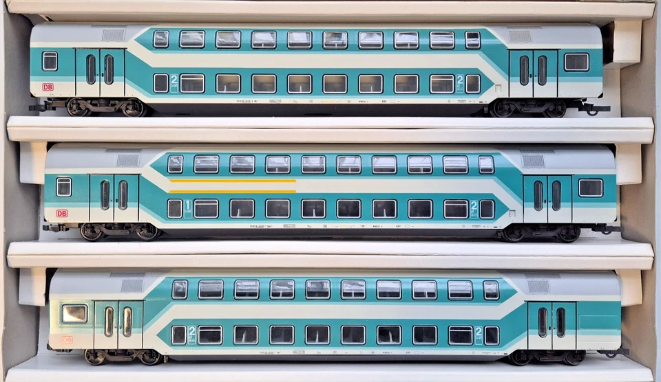 Sachsenmodelle H0 14014 Doppelstock-Set 3-teilig der DB 1.2.Kl  in OVP/W-1 - Bild 2 von 4