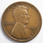 1915-S Lincoln Wheat Penny Fine+ (F+) San Francisco Mint