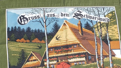 Vintage German 2000 Gruss aus dem Schwartzwald Calendar Kitchen Tea Towel Art - Picture 3 of 13