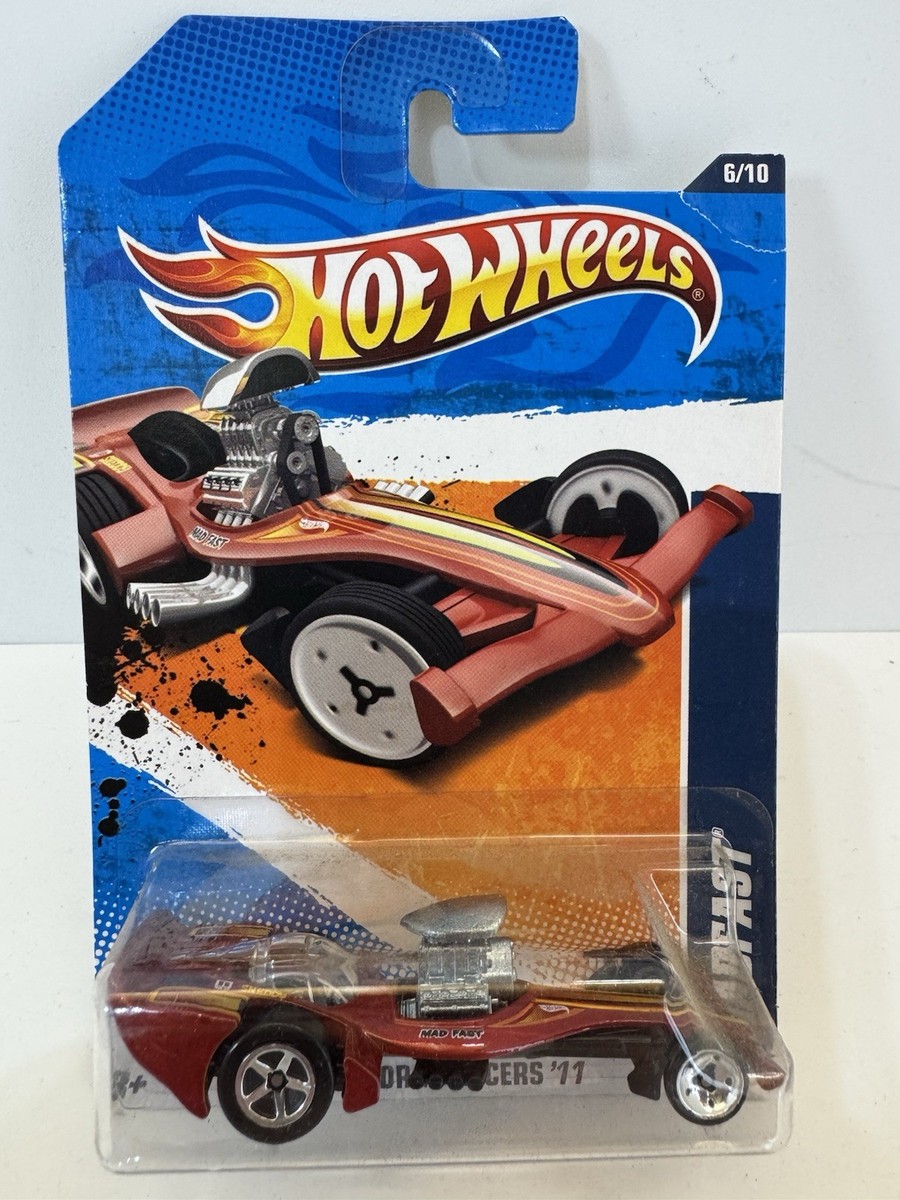 Hot Wheels Madfast 2011 HW Drag Racers Red Dragster 126/244 New