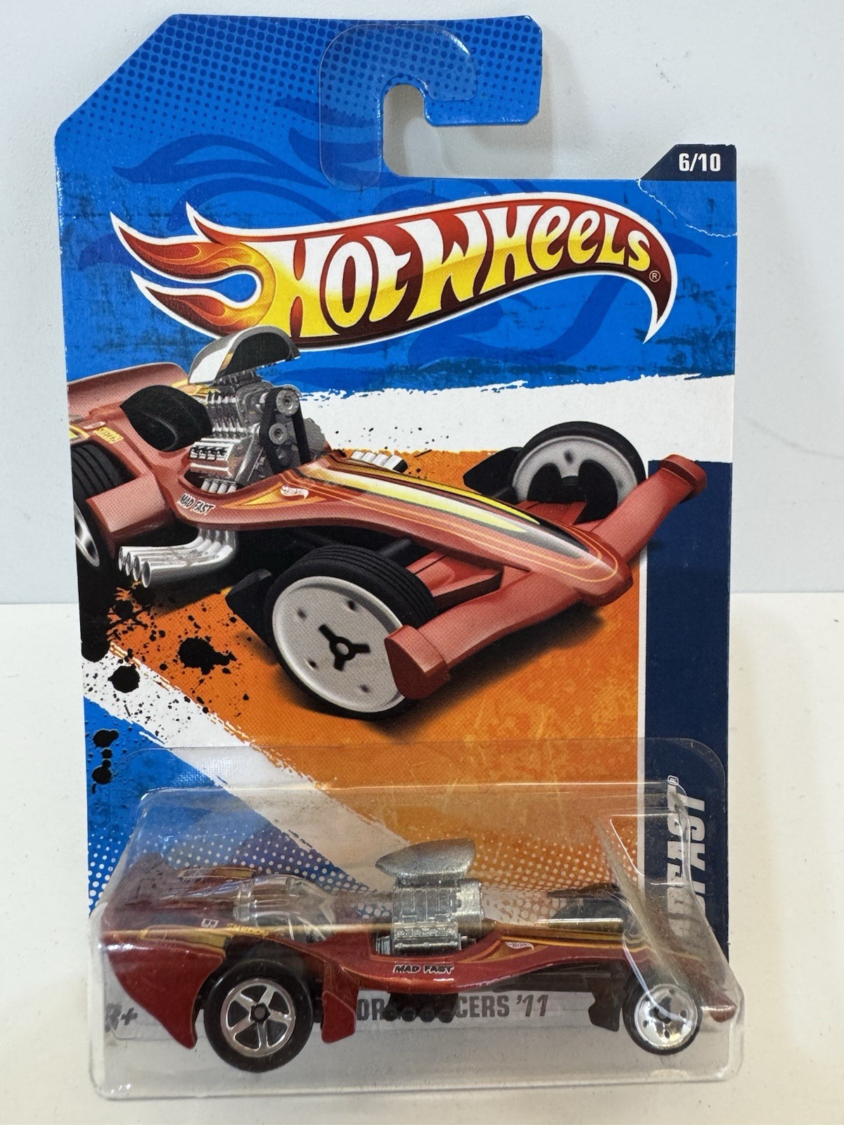 Hot Wheels Madfast 2011 HW Drag Racers Red Dragster 126/244 New Sealed 