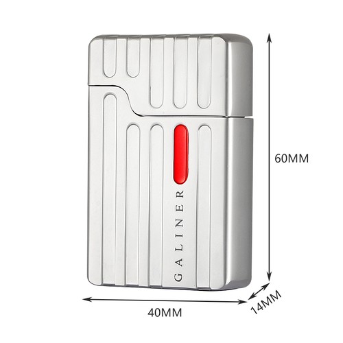 Galiner Metal Cigar Lighter 2 Jet Torch Butane Windproof With Hole Punch Travel - Picture 2 of 14