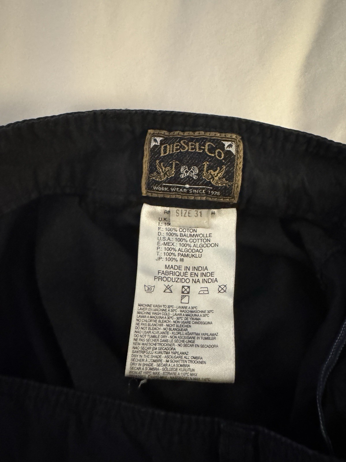 Diesel Mens Ensor Black Cargo Shorts thumbnail 6