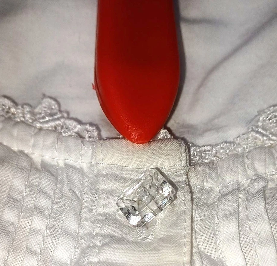 Camisón largo de algodón Eileen West de colección para mujer M bolsillos de encaje reliquia romántica Foto 3 de 4