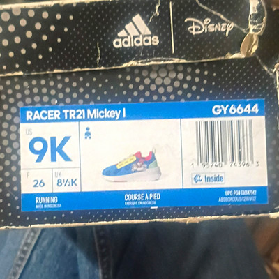 adidas Racer TR21 Mickey I Disney Kids Hook & Loop Sneakers Blue US 9 GY6644