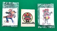 RARE! Set of 3 Vintage 1990s CHUCK E CHEESE Removable Fake Tattoos Prizes HTF