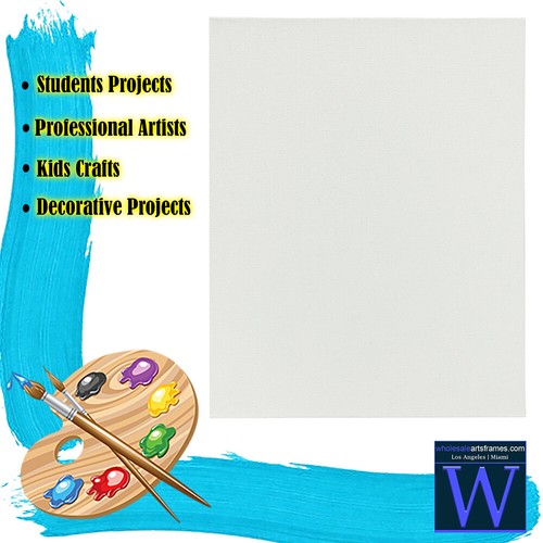Artist Canvas Panels Boards White Black 4x4 8x10 9x12 11x14 16x20 18x24 24x36 - Picture 20 of 124