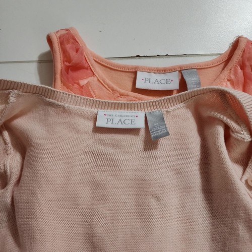 Girls Peach Roses Floral Formal Dress, Cardigan, & Headband Set Size 5/6 - Picture 7 of 16