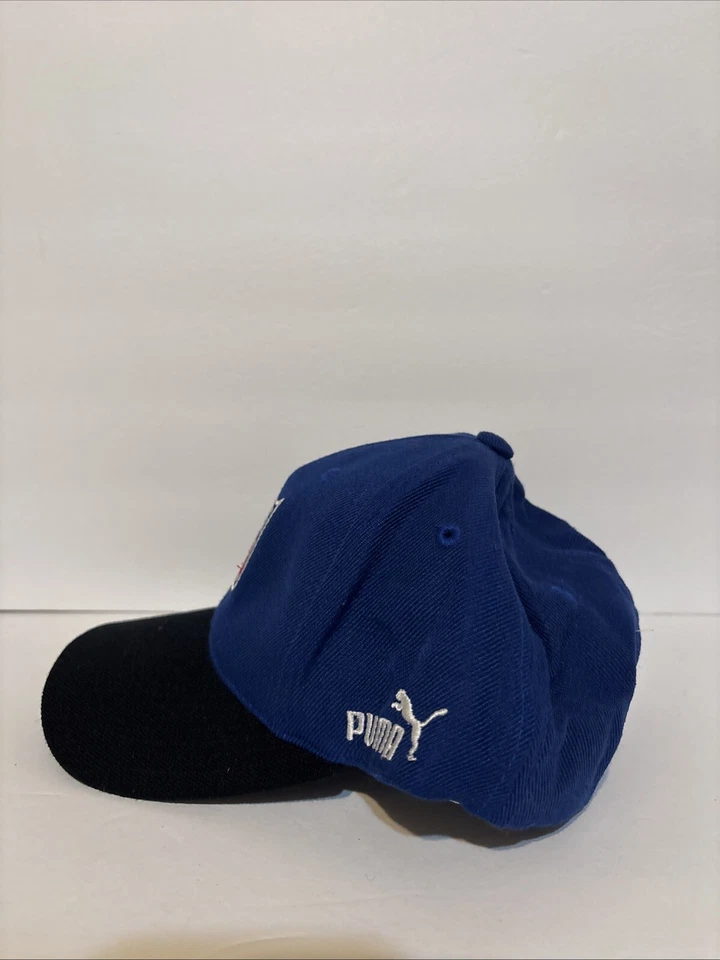 Sombrero de acrílico y lana vintage años 90 con logotipo de PUMA NFL azul y negro SnapBack Foto 3 de 4
