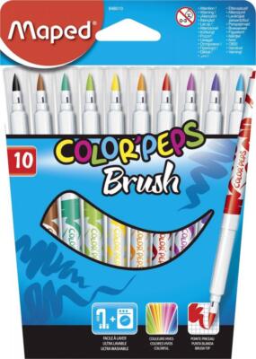 Maped Fasermaler COLORPEPS Brush, 10er Kartonetui