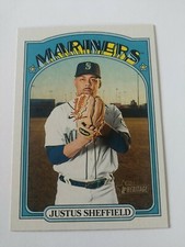 2021 Topps Heritage Base #353 Justus Sheffield Seattle Mariners 