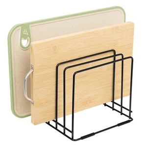 Cutting Board Holder 5 Slot Rack for Bakeware Cookie Sheets Black Metal - Picture 1 of 7