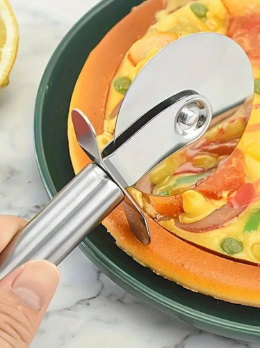 Premium Stainless Steel, Pizza Cutter Bisaro Knife Wheel Roller Thumb Guard Safe - Picture 9 of 10