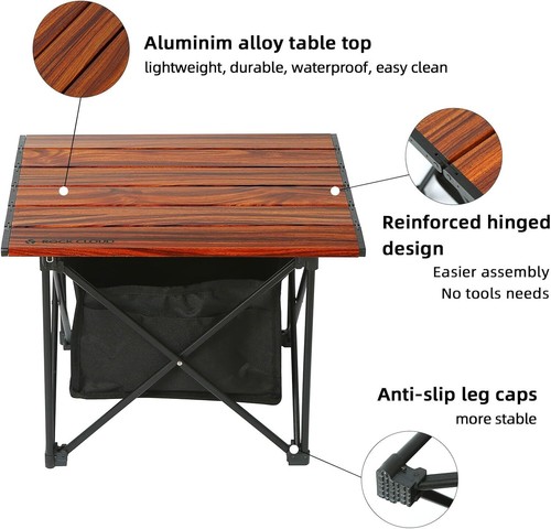 Camping Table Ultralight Aluminum Camp Table Folding Compact Beach Table - Picture 6 of 7