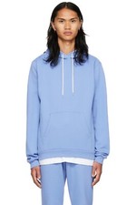 John Elliott Beach Hoodie Pullover 100% Cotton Malibu Blue 3XL XXXL Made In USA