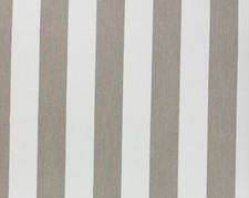 BALLARD CANOPY STRIPE FAWN WHITE BEIGE SUNBRELLA OUTDOOR FABRIC BY THE YARD 54"W