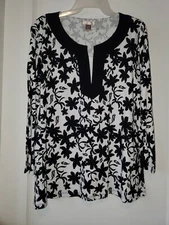 NWOT White Stage Top Black/White Sz XL #342