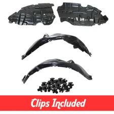 Front Fender Liner & Engine Under Cover Set w/ Clips For 2015-2017 Toyota Camry