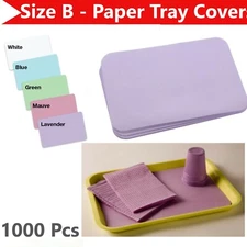 1case, 1000 Pcs, Dental Paper Tray Cover, Size B (12.25" x 8.5") - All colors 