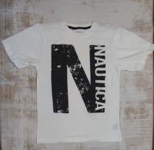 Nautica Boys Shirt Size XL 18/20 White Short Sleeve Crew Neck NWT 26.5