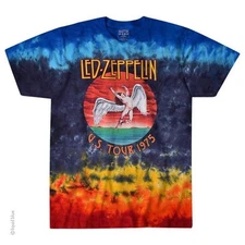 LED ZEPPELIN- ICARUS US TOUR 1975-TIE DYE T-SHIRT S,M,L,XL,XXL-3X,4X,5X,6X     