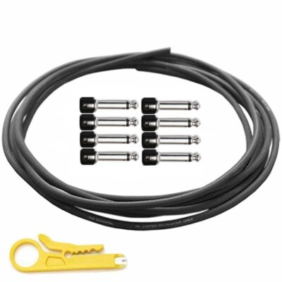 Evidence Audio Stealth 8x Ang Buchse, 5 Fuß schwarz lötfreies Patchkabel KIT1-STBLK
