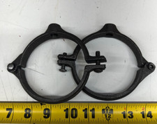 Lot of 2 3-3-1/2" Split-Ring Hangers Swivel Loop 1/2" Outlet Cast Iron 1RVE4