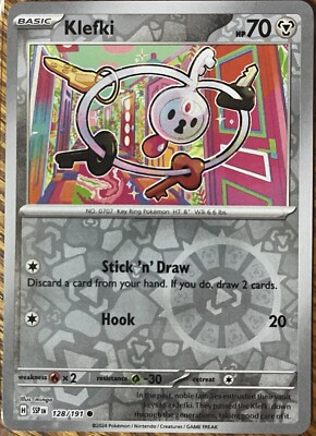 Klefki 128/191 - Reverse Holo - Surging Sparks - Common - Read Desc.