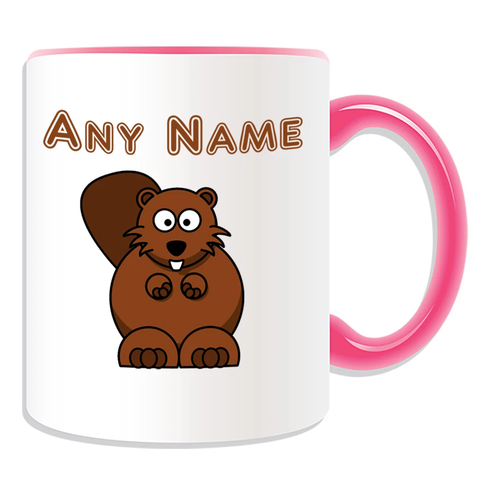 Personalized Beaver Mug, Large Front Teeth Accent Mug