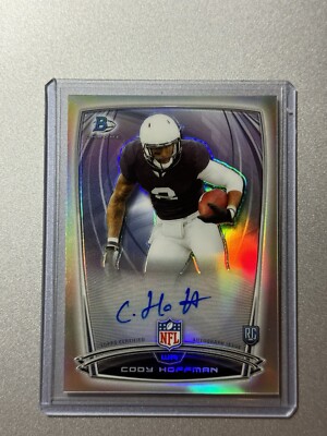 Cody Hoffman Washington Redskins Bowman Chrome NFL 2014 PRIZM ROOKIE AUTO