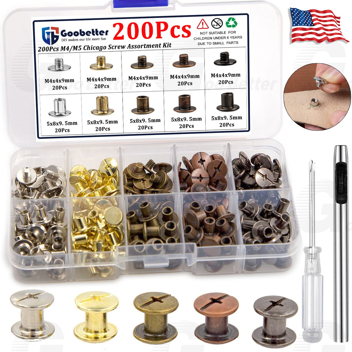 Chicago Screws Brass 1/8