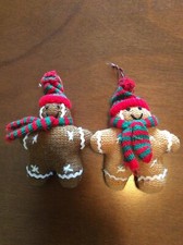 Set of gingerbread Christmas ornaments