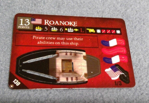 WizKids Pirates CSG Crimson Coast ROANOKE Unpunched ULTRA RARE 130 3-Card Ship - Picture 2 of 8