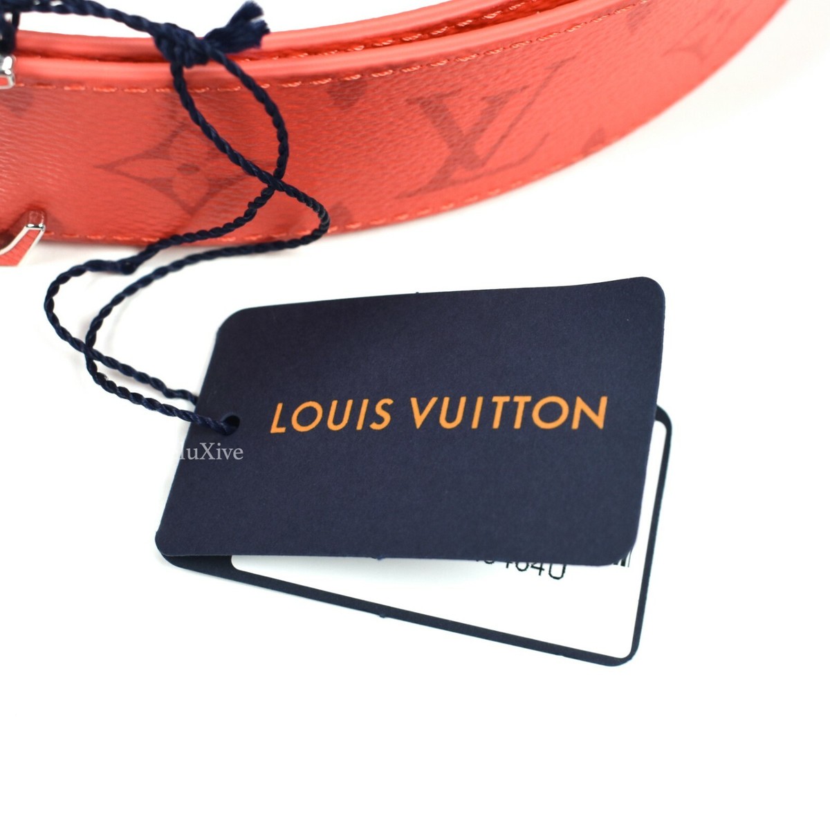 LOUIS VUITTONレッドレザーベルト Louis Vuitton x Supreme Red Belt LV Monogram 90/36 Brand New